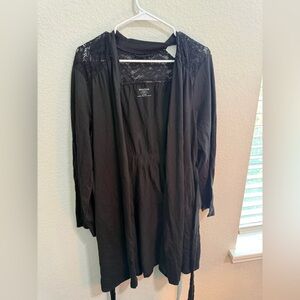 Motherhood Maternity Black Robe with Lace Detail Size XL NWT